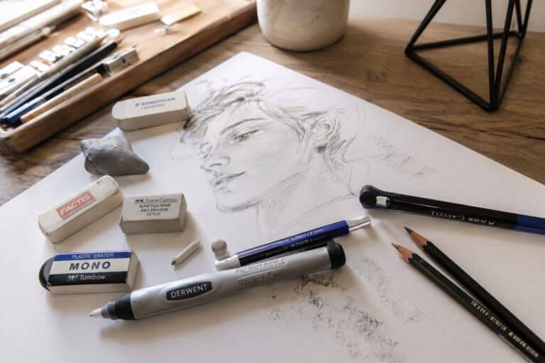 différentes gommes pour le dessin